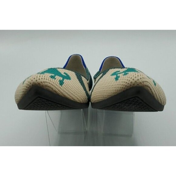 Rothy’s Flat Womens Size 7 Moroccan Ikat The Pointed Toe Green Shoe Retired - Picture 9 of 13